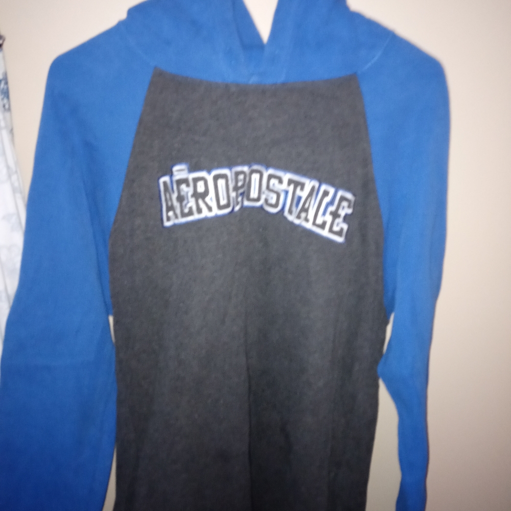 Blue and Grey Aeropostale hoodie